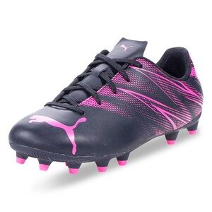 Puma Youth Jr. Attacanto black and pink toddler soccer cleats size 10